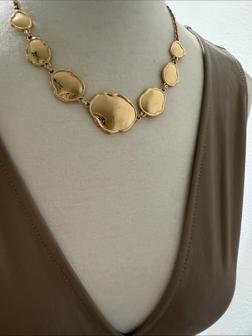 Gold color Statement Pebble Necklace - Women's Jewelry